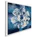 Harriet Bee Ocean Bloom I Framed Art Canvas in Blue | 27.5 H x 27.5 W x 2 D in | Wayfair HRBE1564 44477508