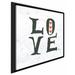 Ivy Bronx 'Love' Picture Frame Textual Art on Canvas in Black/Red | 31.5 H x 31.5 W x 2 D in | Wayfair IVBX5870 44476984