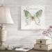 Ophelia & Co. 'My house Butterflies III' Watercolor Painting Print Canvas in Green | 21.5 H x 21.5 W x 2 D in | Wayfair OPCO5723 44475689