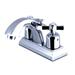 Kingston Brass Millennium Centerset Bathroom Faucet w/ Drain Assembly, Ceramic in Gray | 4.44 H in | Wayfair FSC4641ZX