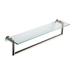 Ginger Kubic Accent Shelf Glass/Metal in Gray | 5.21 H x 23.75 W x 5.3 D in | Wayfair 4619T-24/PN