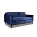 Latitude Run® Carthans 72" Velvet Square Arm Sofa w/ Reversible Cushions Velvet in Blue | 33 H x 72 W x 44 D in | Wayfair