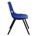 Flash Furniture Seraphina 440 lb. Capacity Kid's Ergonomic Shell Stack Chair Plastic/Metal | 22 H x 13.88 W x 17 D in | Wayfair RUT-12-NVY-BLACK-GG
