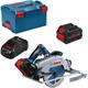 Scie circulaire Bosch Professional gks 18V-68 gc + 2 batteries 5,5Ah ProCORE18V + chargeur gal 1880