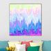 Wrought Studio™ 'Ups & Downs' Acrylic Painting Print on Wrapped Canvas in Blue/Indigo | 24 H x 24 W x 1.5 D in | Wayfair