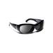 7 Eye Air Shield Sunglasses Briza Sharp View Clear PC Lens Glossy Black Frame S-M Women 310540