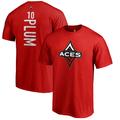 Men's Fanatics Branded Kelsey Plum Red Las Vegas Aces Backer Name & Number T-Shirt