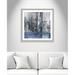 Ebern Designs 'Empire State' Framed Acrylic Painting Print Paper in Blue/Gray | 34.25 H x 34.25 W x 1.125 D in | Wayfair