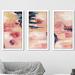 Mercer41 'Sakura I' Multi-Piece Image Acrylic Painting Print Plastic/Acrylic in Pink | 25.5 H x 40.5 W x 1 D in | Wayfair