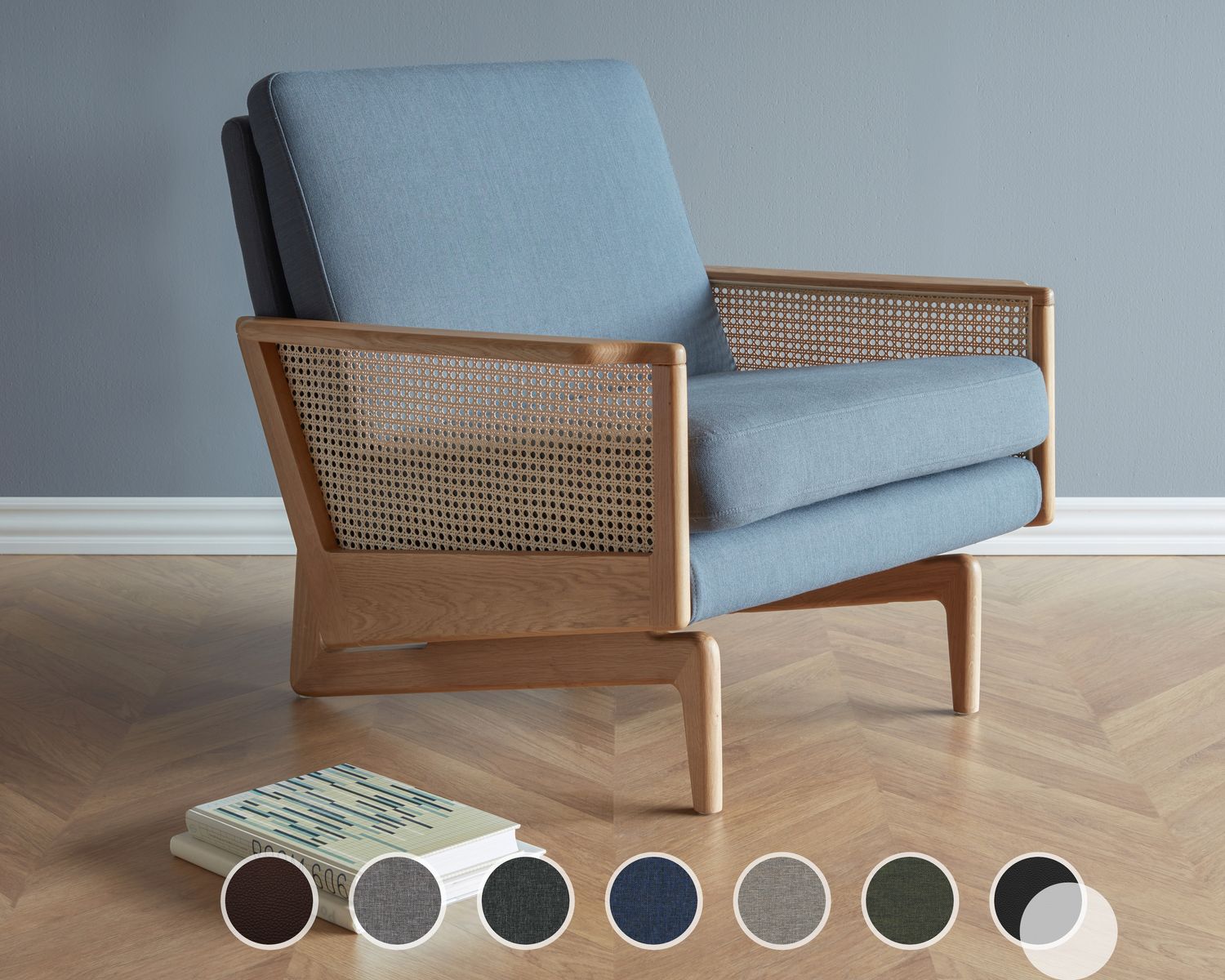 Kragelund »Egsmark« Sessel mit Holz-Armlehnen Stoff 242 Grün