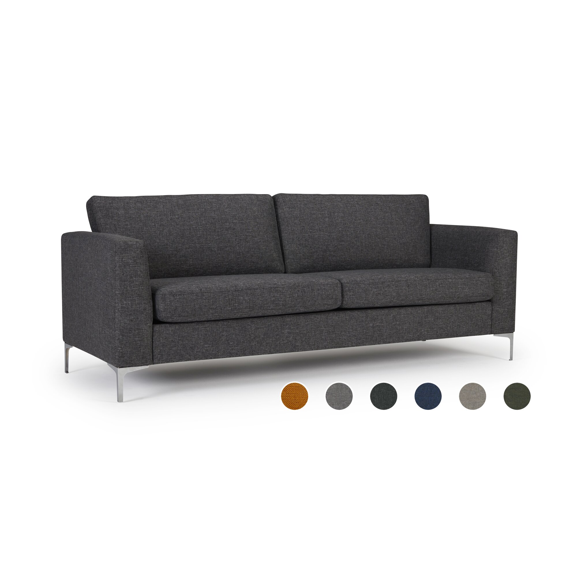 Kragelund »Shea« Couch 2-Sitzer / 154 x 83 x 80 cm / Stoff 248 Anthrazit