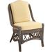 Bay Isle Home™ Stowers Side Chair Upholstered/Wicker/Rattan in Brown | 36 H x 24 W x 29 D in | Wayfair 338D22809B544BD985A8750F5788C079