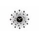 Karlsson 'Sunburst' Wall Clock, Black & Gold, 30cm