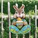 The Holiday Aisle® Easter Bunny Decor Figurine Wood in Brown/Gray/Green | 12 H x 9 W x 1 D in | Wayfair 76365D6AECFD44078C043168CB787C3F