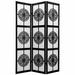 Lark Manor™ Ambros 51" W x 72" H 3 - Panel Rice Paper Folding Room Divider Heavy Duty Rice Paper/Wood in Gray/Blue/Black | Wayfair