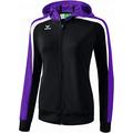 ERIMA Damen Jacke Liga 2.0 Trainingsjacke mit Kapuze, schwarz/violet/weiß, 42, 1071860