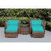 Latitude Run® Billyjo Wicker 2 - Person Seating Group w/ Cushions - No Assembly Synthetic Wicker/All - Weather Wicker/Wicker/Rattan in Brown | Outdoor Furniture | Wayfair