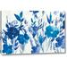 Winston Porter 'Blue Meadow' by Asia Jensen Giclee Art Print on Wrapped Canvas in Blue/White | 11 H x 16 W x 1.5 D in | Wayfair