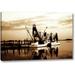 Breakwater Bay 'Beaufort Shrimpers' by Alan Hausenflock Giclee Art Print on Wrapped Canvas Metal | 21 H x 32 W x 1.5 D in | Wayfair