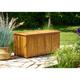 Auflagenbox 115cm Akazien Holz Innenplane vorgeölt Holztruhe Kissenbox Gartenbox Gartentruhe Truhe