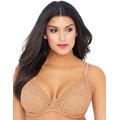 Glamorise Women's Full Figure Sexy Stretch Lace Wonderwire Bra #9850 Non-Wired Full Coverage Bra, Beige (Nude 218), 38DD (Manufacturer Size:38 DD)