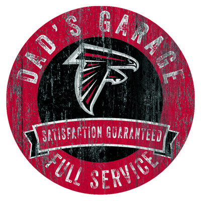 Atlanta Falcons 12" x Dad's Garage Sign