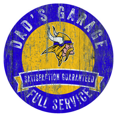 Minnesota Vikings 12" x Dad's Garage Sign