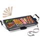 COSTWAY 48 x 27 CM Electric Teppanyaki Table Grill, BBQ Barbecue Griddle, Non-stick Hot Plate, Spatulas and 2 Egg Rings Included 2000W
