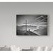 Trademark Fine Art 'Where The Sky Ends' Photographic Print on Wrapped Canvas Metal in Black/White | 22 H x 32 W x 2 D in | Wayfair 1X05483-C2232GG