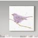 Trademark Fine Art 'Gilded Bird I Lavender' Acrylic Painting Print on Wrapped Canvas in Indigo | 14 H x 14 W x 2 D in | Wayfair WAP04116-C1414GG