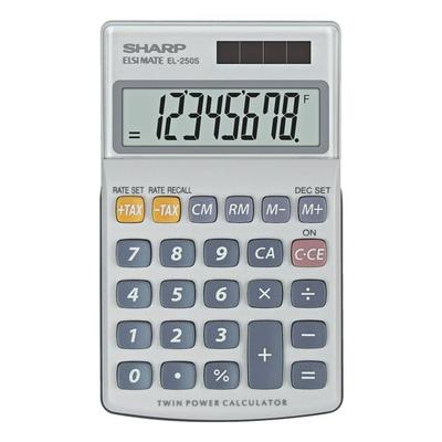 Taschenrechner »EL-250S« grau, Sharp, 7.1x1.7x11.6 cm