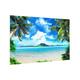 Bilderwelten Glass Splashback - Dream Vacation - Landscape 2:3, Backsplash Cooker Splashback Protector Panel Decorative Splashback Panel, Dimension HxW: 40cm x 60cm