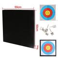 IRQ Archery Black EVA Foam Target Self Healing 2-Sided Targets Stop Arrows Instantly 50x50x5cm with Arrows Target Paper nail pins for Compound Recurve Bow Hunting Shooting Practice