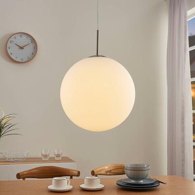 Lindby Rhona Pendelleuchte, weiß, Opalglas, Ø 30 cm, E27 Image