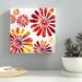 Ebern Designs Rina 'Flowers Watercolor Silhouette IV' - Graphic Art Print on Canvas in Red | 10 H x 10 W x 2 D in | Wayfair