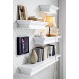 Lark Manor™ Angellique Floating Shelf Wood/Manufactured Wood in Brown/White | 4.72 H x 47.24 W x 9.06 D in | Wayfair BCMH1703 41987696