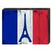 East Urban Home Flag of France - Unframed Graphic Art Print on Wood in Blue/Brown/Red | 9 H x 12 W x 2 D in | Wayfair