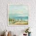 Highland Dunes 'Serenity on the Beach II' Acrylic Painting Print Plastic/Acrylic in Blue | 39.5 H x 39.5 W x 0.75 D in | Wayfair