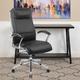 Symple Stuff Yedinak High Back Designer Smooth Executive Swivel Office Chair Upholstered/Metal in Black/Brown | 44.5 H x 26 W x 26 D in | Wayfair