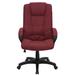 Symple Stuff Winton High Back Multi-Line Stitch Upholstered Executive Swivel Office Chair w/ Arms Upholstered in Red/Black | Wayfair