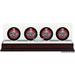 Washington Capitals 2018 Stanley Cup Champions Mahogany Four Hockey Puck Logo Display Case