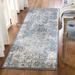 Blue/White 26 x 0.24 in Indoor Area Rug - Ophelia & Co. Forestburgh Abstract Blue/Ivory Area Rug Polyester/Viscose | 26 W x 0.24 D in | Wayfair