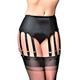 premier lingerie Lycra 12 Strap Suspender Belt for Stockings (PL12) [UK] ([M] (Waist 81-86 cm), Black)