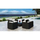 Willa Arlo™ Interiors Thornaby 5 Piece Rattan Sofa Seating Group w/ Sunbrella Cushions Wood in Brown | Outdoor Furniture | Wayfair