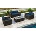 Everly Quinn Glen Ellyn 4 Piece Rattan Sofa Seating Group w/ Sunbrella Cushion Synthetic Wicker/All - Weather Wicker/Wicker/Rattan in Brown | Outdoor Furniture | Wayfair