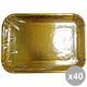 Set 40 Tablett Papier rechteckig gold 25 x 34 cm. * 3 Stück 63072 Behälter für die Küche