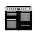 Beko Freestanding 100cm double oven range cooker Stainless Steel KDVC100X