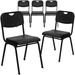 Flash Furniture Cairo 880 lb. Capacity Stack Chair w/ Open Back & Frame Plastic/Acrylic/ in Black | 29.5 H x 16.25 W x 16.25 D in | Wayfair