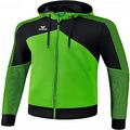 ERIMA Damen Jacke Premium One 2.0 Trainingsjacke mit Kapuze, green/schwarz/weiß, 46, 1071829