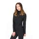 Super.Natural Damen Base 1/4 Zip Longsleeve, Jet Black, XXL